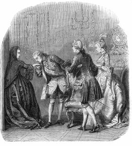 Louis XV kisses the hand of the Princess of Lamballe by Felix Philippoteaux