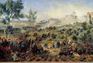 View of the Battle of Montebello di Casteggio, 20 May 1859 by Felix Philippoteaux