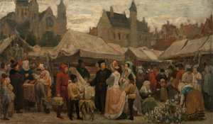 A Fair in Ghent in the Middle Ages, Study