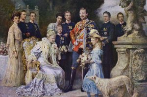 Kaiser Wilhelm II and the German Imperial Family by Ferdinand (after) Keller