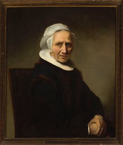 Portrait of an Old Woman in a White Cap by Ferdinand Bol