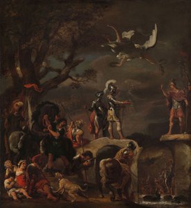 The Peace Negotiations between Claudius Civilis and Quintus Petillius Cerealis on the Demolished Bridge by Ferdinand Bol