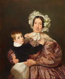 Mrs. Lindner with Her Son by Ferdinand Georg Waldmüller