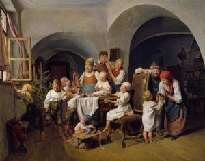 Christmas Morning by Ferdinand Georg Waldmuller