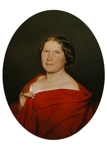 Woman with Salmon-Colored Cloak by Ferdinand Georg Waldmuller