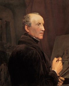 Self-Portrait at the Easel by Ferdinand Georg Waldmuller