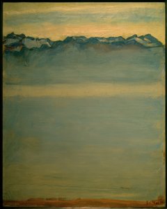 Lake Geneva with the Savoy Alps by Ferdinand Hodler