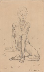 Hector Posing Nude by Ferdinand Hodler