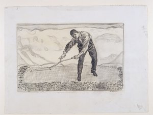 Mower on the Field by Ferdinand Hodler