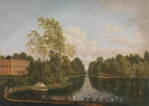 View Over the Upper Schönbusch Lake to the South at Schönbusch Castle and the Canal (Aschaffenburg Cycle)