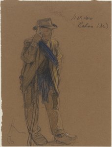 Standing Shepherd, in Exloo by Ferdinand Oldewelt