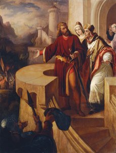 Radbot, Count of Habsburg Shows His Armed Followers to His Brother Bishop Werner by Ferdinand Schubert