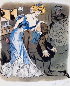 Les Demi-mondaines, poet Innamorato, caricature in 1908