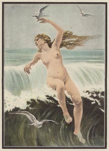 Waves and seagulls by Ferdinand Victor Eugene (after) Delacroix