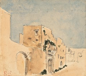 A Moroccan Building by Ferdinand Victor Eugene Delacroix