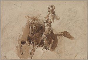 Armored Figure on Horseback, c. 1828