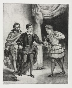 Hamlet: Hamlet and Guildenstern by Ferdinand Victor Eugene Delacroix