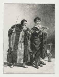 Hamlet: Polonius and Hamlet, 1834 by Ferdinand Victor Eugene Delacroix