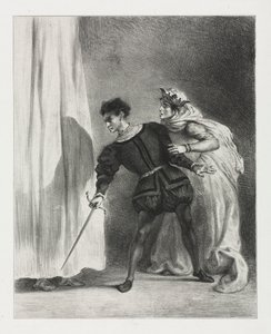 Hamlet: The Murder of Polonius by Ferdinand Victor Eugene Delacroix