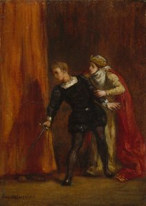 Hamlet and His Mother by Ferdinand Victor Eugene Delacroix