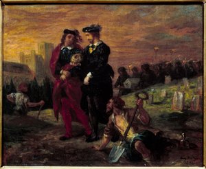 Hamlet and Horatio at the Cemetery by Ferdinand Victor Eugene Delacroix