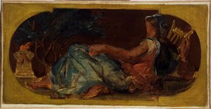 Sketch for the Salon de la Paix at Paris City Hall: Minerva, between 1849 and 1852 by Ferdinand Victor Eugene Delacroix
