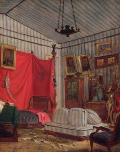 The Apartment of Count de Mornay, Rue de Verneuil, Paris (study) by Ferdinand Victor Eugene Delacroix