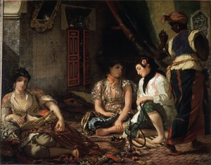 The Women of Algiers in their Apartment by Ferdinand Victor Eugene Delacroix
