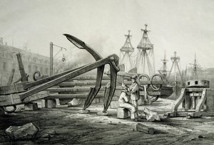 Anchors at Naval Shipyard by Ferdinand Victor Perrot
