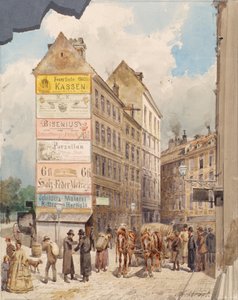 The Kohlmessergasse and the Salzgries at the Ruprechtsstiege by Ferdinand Weckbrodt