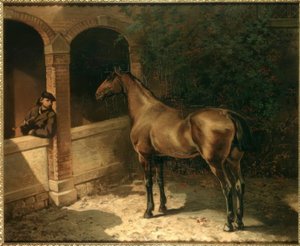 Horse and Smoker by Louis Ferdinand von Rayski