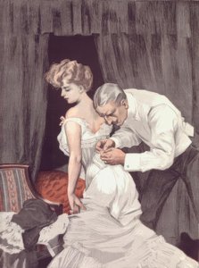Suspicion. Strange, This Morning It Was a Knot, and Now It Is a Bow by Ferdinand von Reznicek