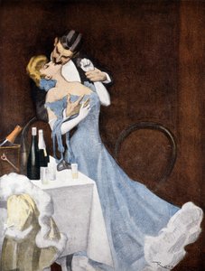 Couple languidly in lace by Ferdinand von Reznicek
