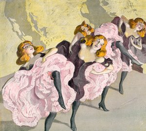 The Cancan, after Ferdinand Von Reznicek c.1906. From Illustrierte Sittengeschichte vom Mittelalter bis zur Gegenwart by Eduard Fuchs, published 1909.