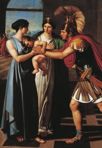Andromache intercepting Hector at the Scaean Gate (detail) by Ferdinando Castelli