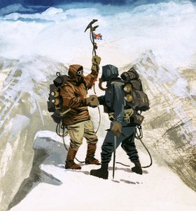 Hillary and Tensing Reach the Summit of Mount Everest