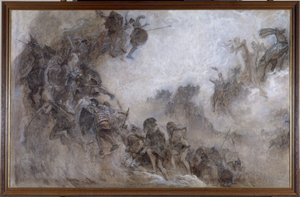 Sketch for the ceiling of the paleontology amphitheatre at the Paris Museum of Natural History: The Human Races (ceiling)