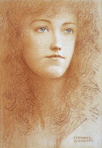 Portrait of a Young English Woman by Fernand Khnopff