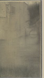 Silhouette of a Woman in Front of a House Surrounded by Water