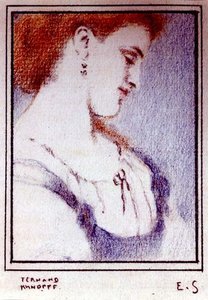 The Thoughts of Eugene Smits by Fernand Khnopff