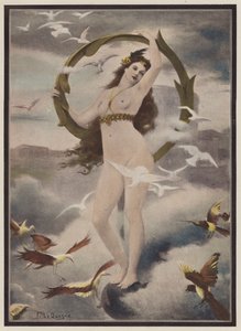 Woman Surrounded by Birds