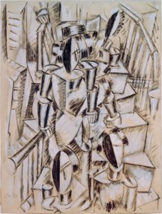 Figures on a Staircase by Fernand Leger