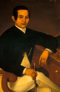Portrait of a man in traditional Filipino costume