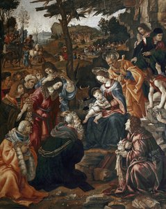 Adoration of the Magi - Altarpiece of San Donato by Filippino Lippi
