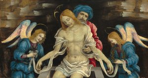 Pietà The Dead Christ Mourned by Nicodemus and Two Angels, c. 1500 by Filippino Lippi