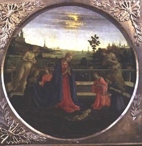 The Adoration of the Infant Jesus by Filippino Lippi