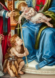 Virgin with Child and St John the Baptist, St Martin and St Catherine of Alexandria (Detail)