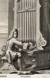 Man playing the organ by Filippo Bonanni