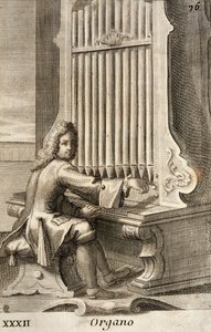 Man playing the organ by Filippo Bonanni