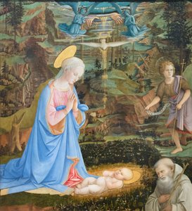 Adoration of the Child with the young St John the Baptist, St Romuald